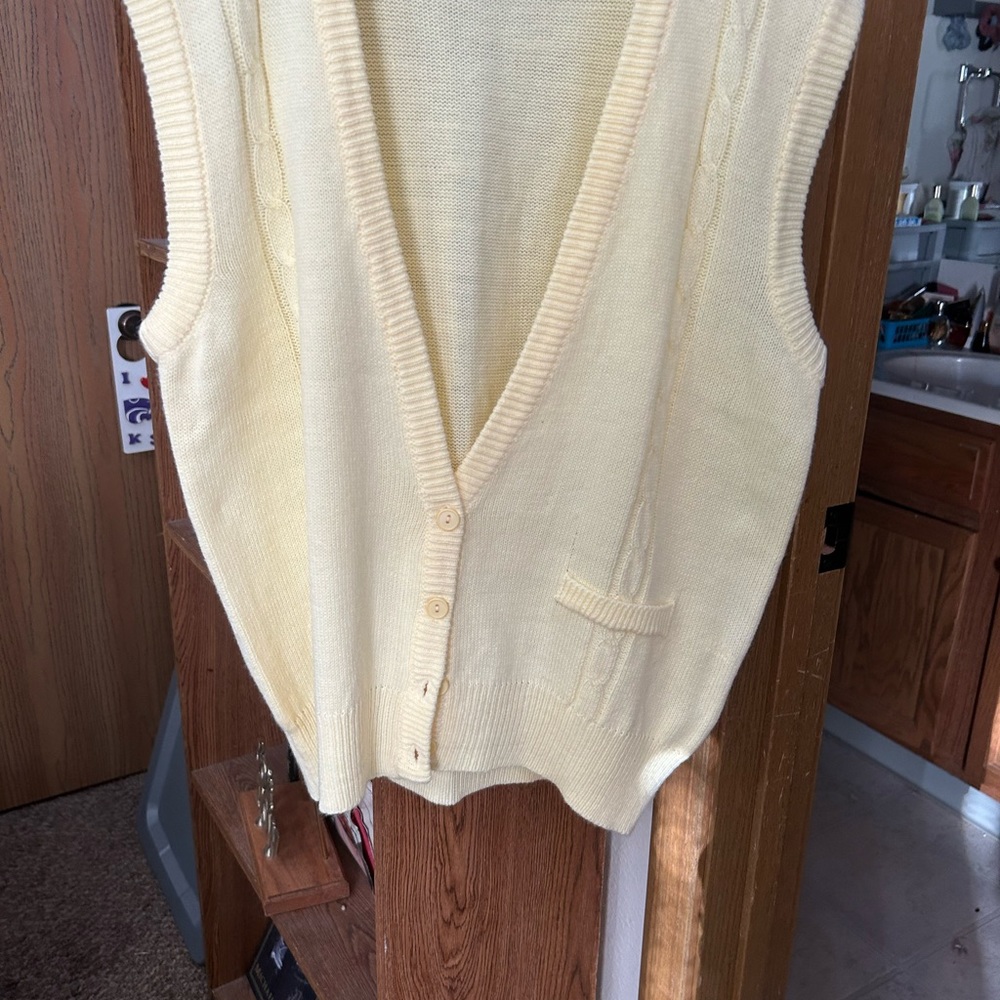 Women’s vintage sweater vest. Cream colored. Rarely worn.